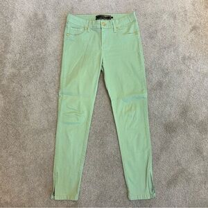 Versace for riachuelo pastel mint green slim fit denim jean skinny pants 40